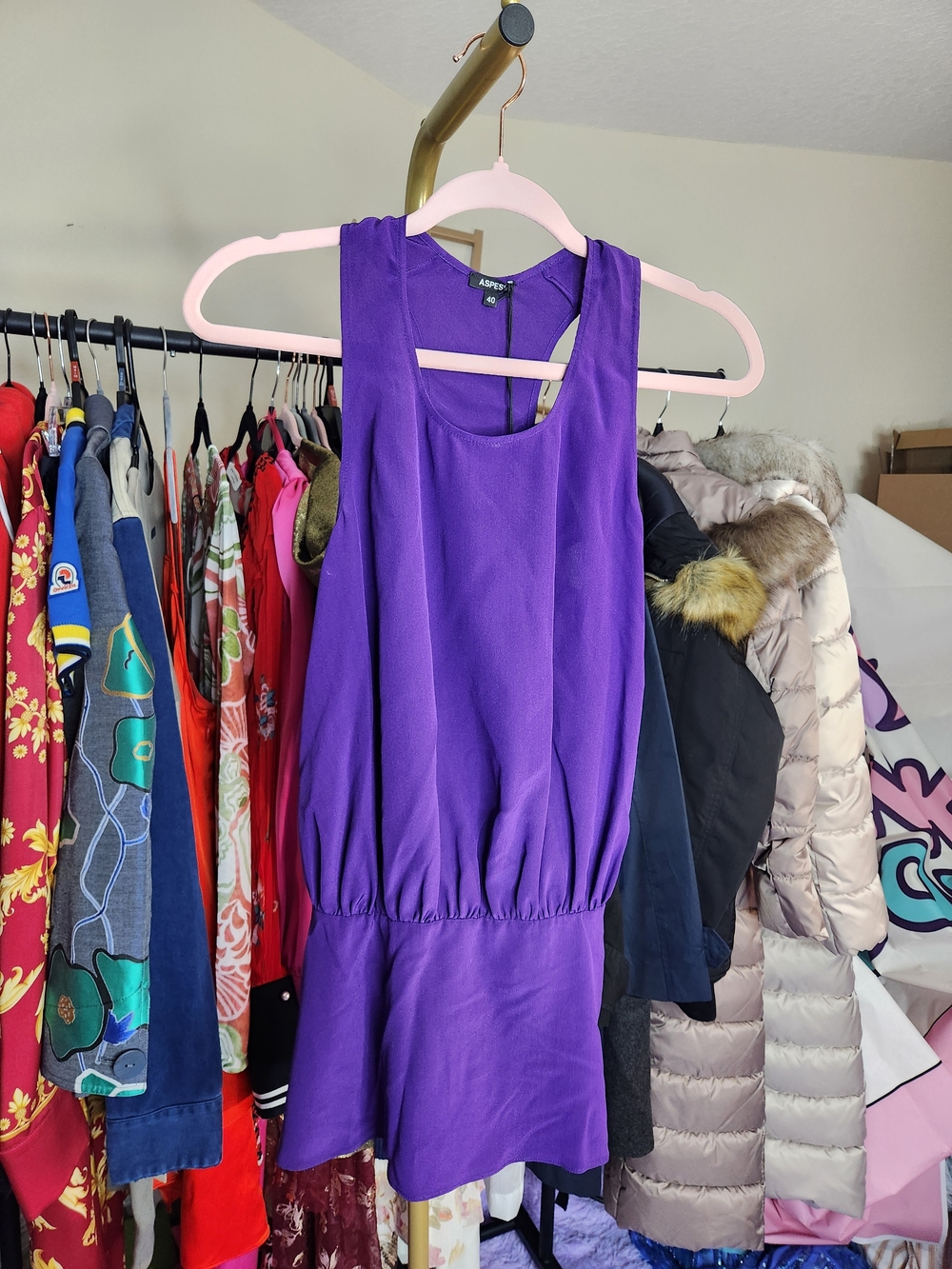 Aspesi Deep Purple Sleeveless Top